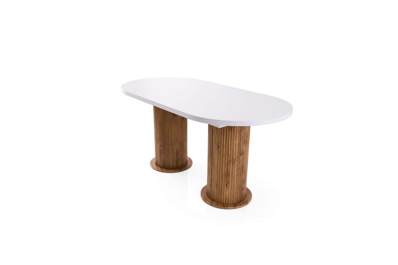 Samtens Spisebord 180 cm Oval - Hvid - Møbler - Borde - Spisebord og køkkenbord