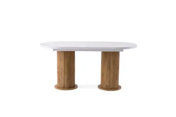 Samtens Spisebord 180 cm Oval - Hvid - Møbler - Borde - Spisebord og køkkenbord