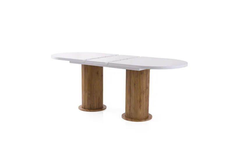 Samtens Spisebord 180 cm Oval - Hvid - Møbler - Borde - Spisebord og køkkenbord