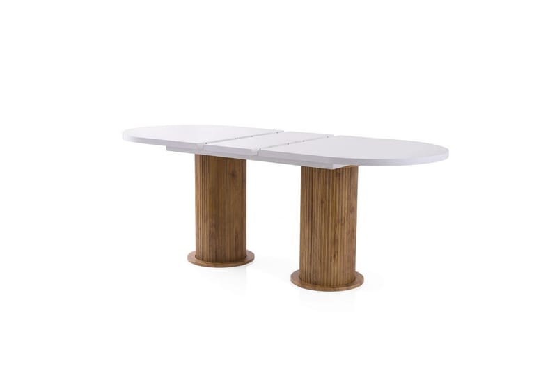Samtens Spisebord 180 cm Oval - Hvid - Møbler - Borde - Spisebord og køkkenbord