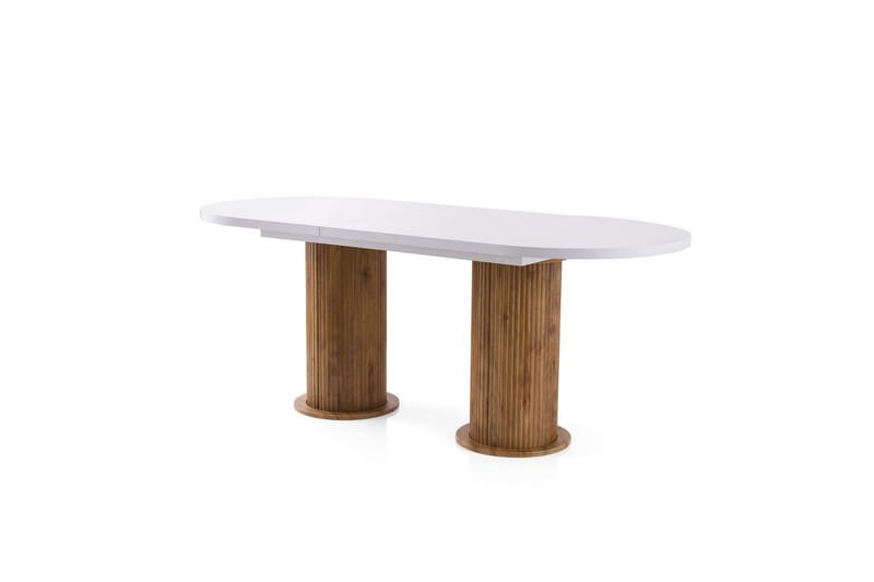 Samtens Spisebord 180 cm Oval - Hvid - Møbler - Borde - Spisebord og køkkenbord