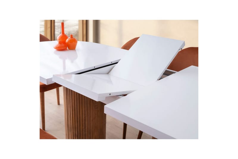 Samtens Spisebord 180 cm Oval - Hvid - Møbler - Borde - Spisebord og køkkenbord