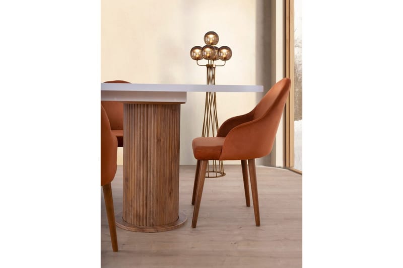 Samtens Spisebord 180 cm Oval - Hvid - Møbler - Borde - Spisebord og køkkenbord