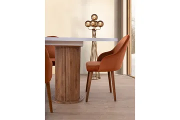 Samtens Spisebord 180 cm Oval - Hvid - Møbler - Borde - Spisebord og køkkenbord
