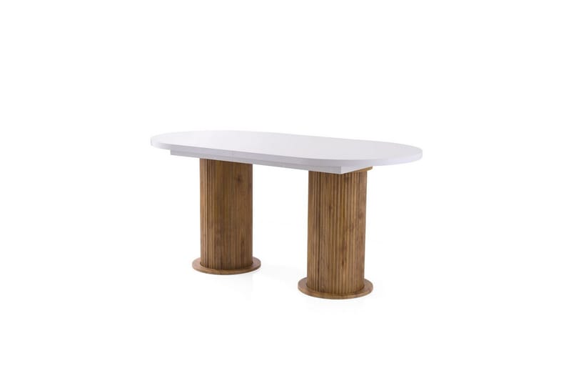 Samtens Spisebord 180 cm Oval, Hvid