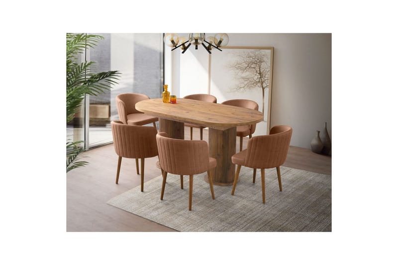 Samtens Spisebord 180 cm Rektangulær - Valnød - Møbler - Borde - Spisebord og køkkenbord