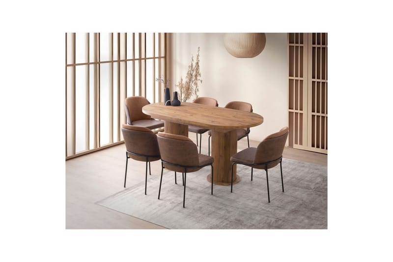 Samtens Spisebord 180 cm Rektangulær - Valnød - Møbler - Borde - Spisebord og køkkenbord