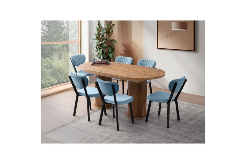 Samtens Spisebord 180 cm Rektangulær - Valnød - Møbler - Borde - Spisebord og køkkenbord