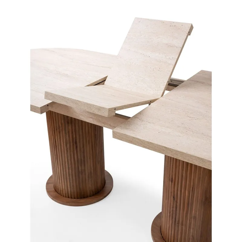 Samtens Spisebord Oval 180 cm - Brun/Taupe - Møbler - Borde - Spisebord og køkkenbord
