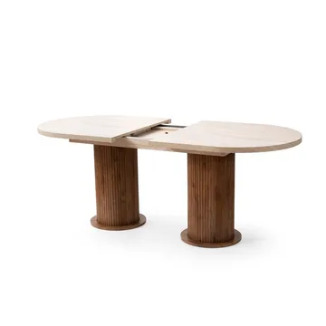 Samtens Spisebord Oval 180 cm - Brun/Taupe - Møbler - Borde - Spisebord og køkkenbord