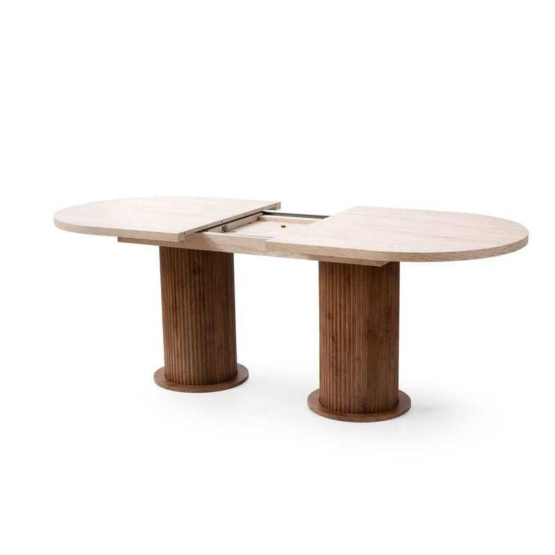 Samtens Spisebord Oval 180 cm - Brun/Taupe - Møbler - Borde - Spisebord og køkkenbord