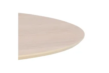Sanae Rundt Spisebord 105 cm med Træ- og Egetræsudseende - Hvid - Møbler - Borde - Spisebord og køkkenbord