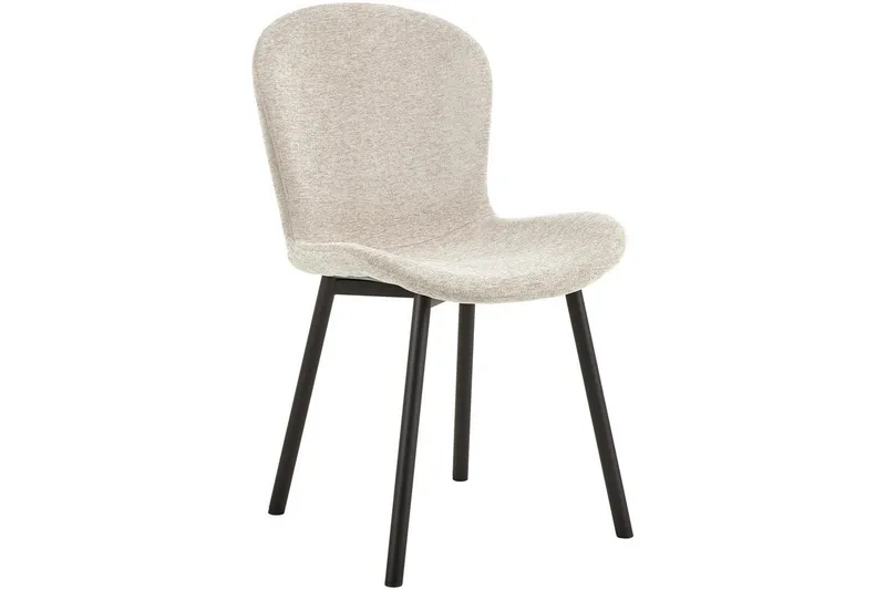 Sanjoan Spisegruppe 140 Cm + 4 Amrita Spisestuestole - Grå/Beige/Sort - Møbler - Borde - Spisebordssæt