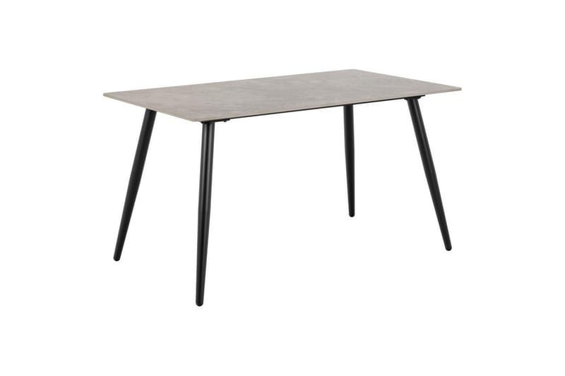 Sanjoan Spisegruppe 140 Cm + 4 Nielsby Spisestuestole - Grå/Beige/Sort - Møbler - Borde - Spisebordssæt