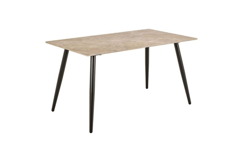 Sanjoan Spisegruppe 140 Cm + 4 Zabinka Spisestuestole - Grå/Beige/Sort - Møbler - Borde - Spisebordssæt