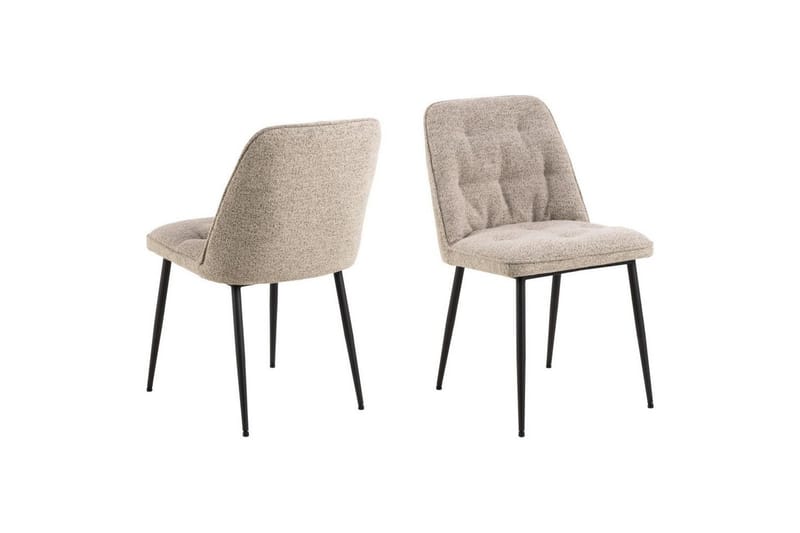 Sanjoan Spisegruppe 140 Cm + 4 Zabinka Spisestuestole - Sort/Beige/Brun - Møbler - Borde - Spisebordssæt