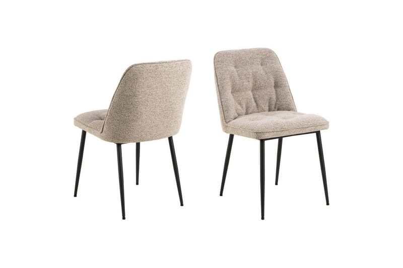 Sanjoan Spisegruppe 140 Cm + 4 Zabinka Spisestuestole - Grå/Beige/Sort - Møbler - Borde - Spisebordssæt