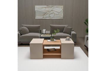 Sarte Sofabord 100x37 cm - Beige/Lys Brun/Træ - Møbler - Borde - Sofabord