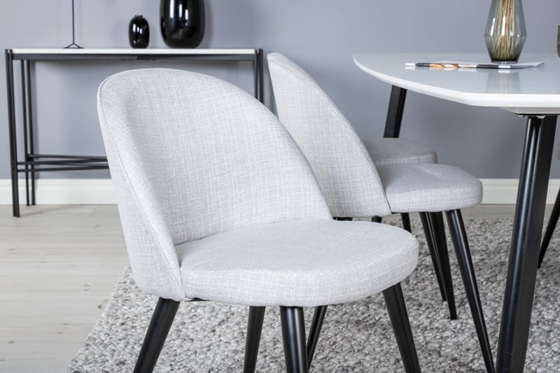 Sedavi Matgruppe 240 cm Rektangulær med 6 Sedavi Stole - Sort - Møbler - Borde - Spisebordssæt