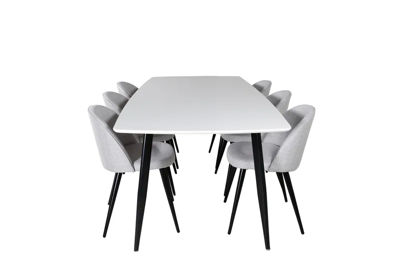 Sedavi Matgruppe 240 cm Rektangulær med 6 Sedavi Stole, Sort