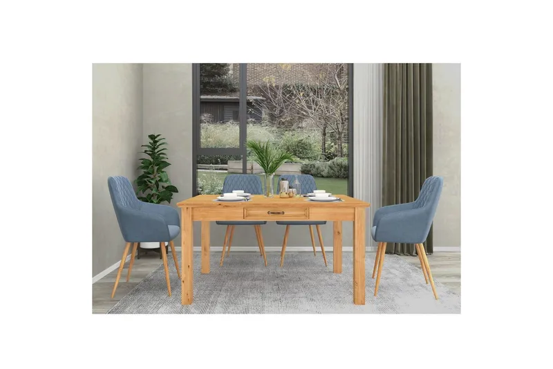 Selma Rektangulært Spisebord 140x80 cm - Brun - Møbler - Borde - Spisebord og køkkenbord