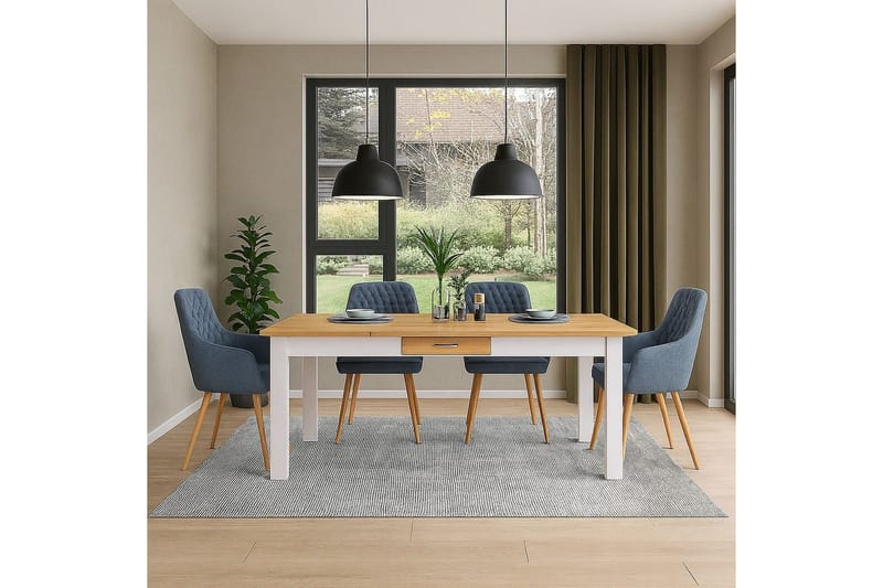 Selma Rektangulært Spisebord 180x90 cm - Hvid - Møbler - Borde - Spisebord og køkkenbord