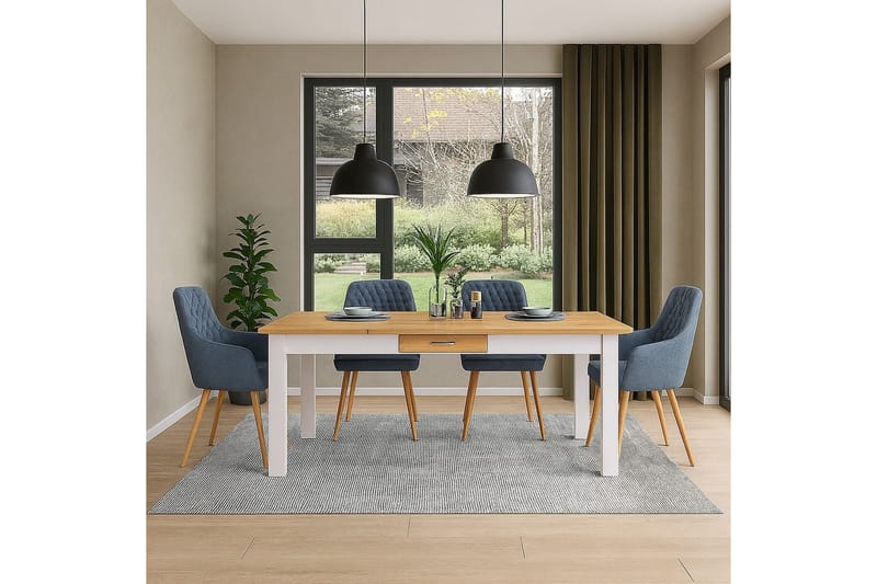 Selma Rektangulært Spisebord 180x90 cm - Hvid - Møbler - Borde - Spisebord og køkkenbord