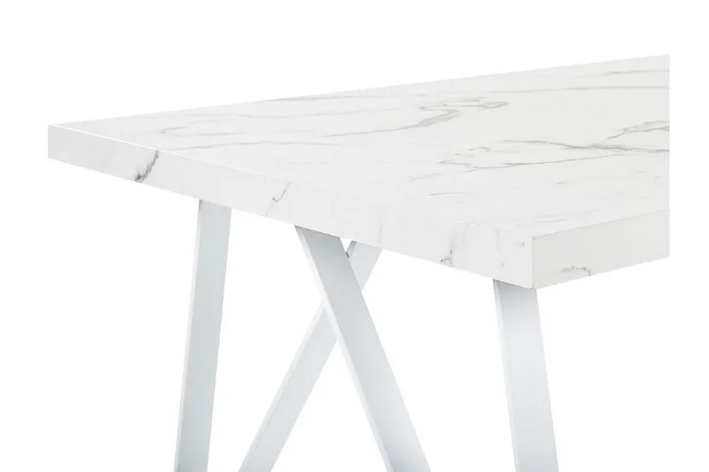 Senneterre Spisebord 90x160 cm - Hvid/Grå - Møbler - Borde - Spisebord og køkkenbord