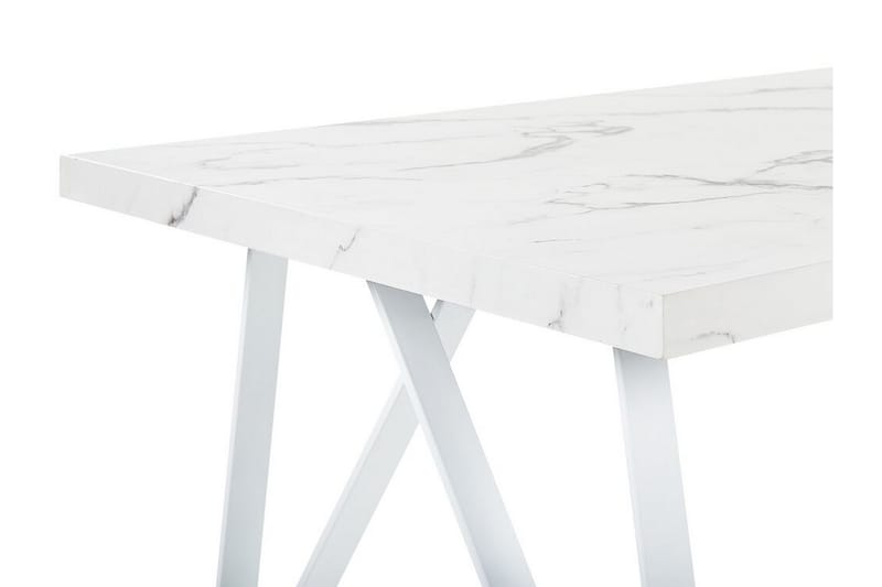Senneterre Spisebord 90x160 cm - Hvid/Grå - Møbler - Borde - Spisebord og køkkenbord