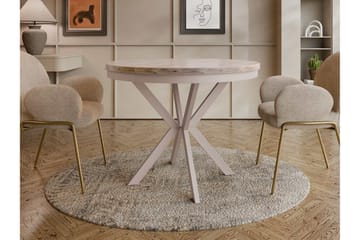Sereth Matbord 100 cm Rund - Brun/Beige - Møbler - Borde - Spisebord og køkkenbord