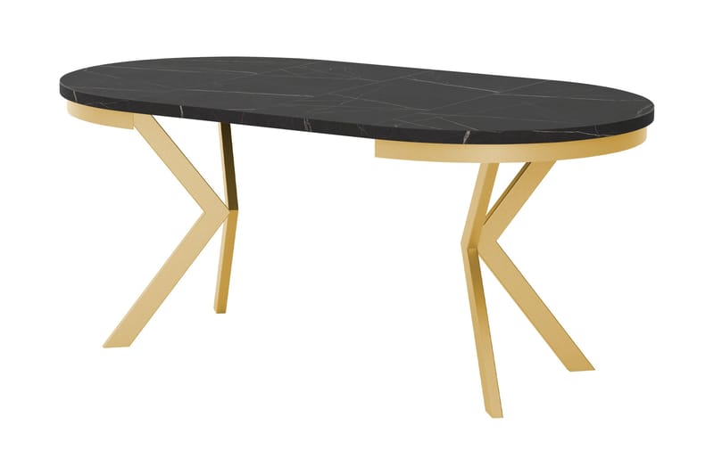 Sereth Matbord 100 cm Rund - Hvid/Guld - Møbler - Borde - Spisebord og køkkenbord