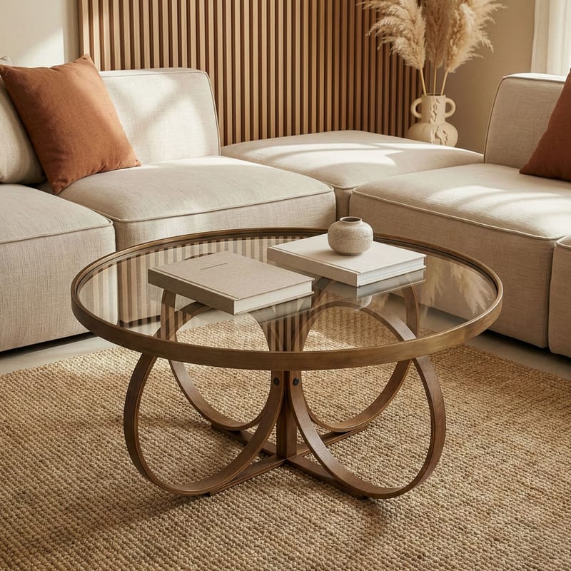 Setira Sofabord 100 cm - Valnød - Møbler - Borde - Sofabord