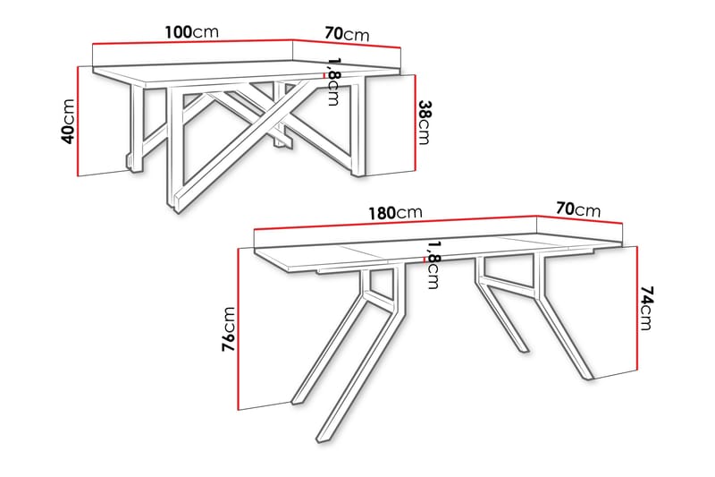 Seyloren Sofabord 100 cm - Brun/Sort - Møbler - Borde - Sofabord