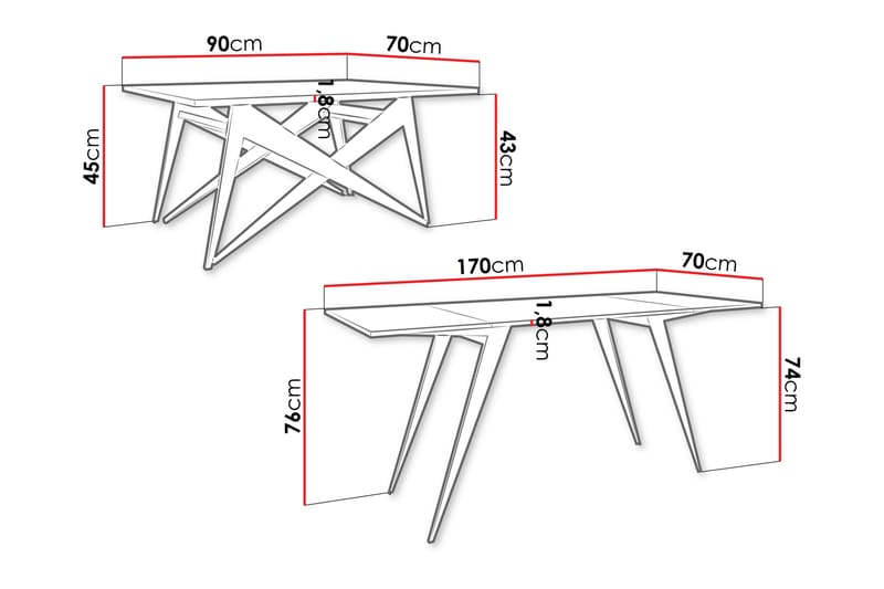 Seyloren Sofabord 90 cm - Sort - Møbler - Borde - Sofabord