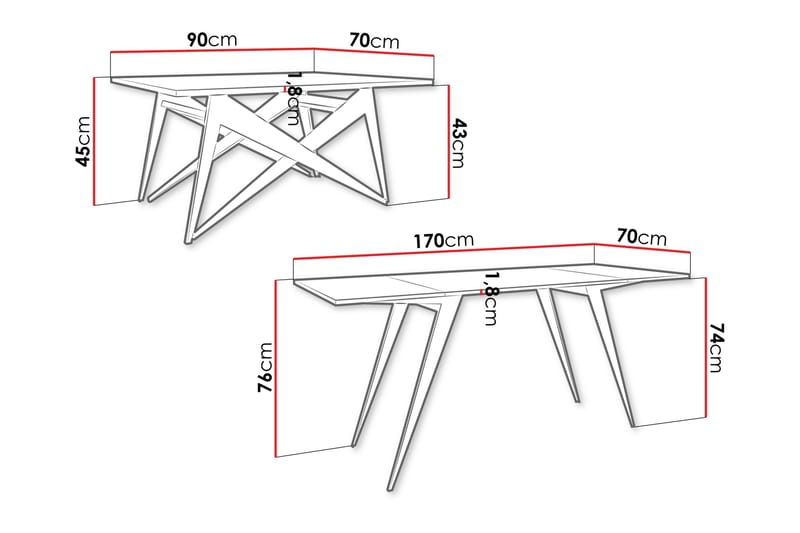 Seyloren Sofabord 90 cm - Sort - Møbler - Borde - Sofabord