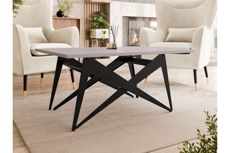 Seyloren Sofabord 90 cm - Sort/Beige - Møbler - Borde - Sofabord