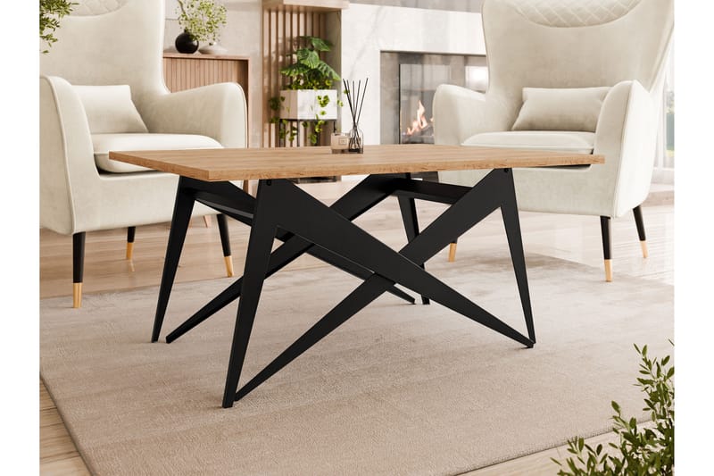 Seyloren Sofabord 90 cm - Sort/Brun - Møbler - Borde - Sofabord