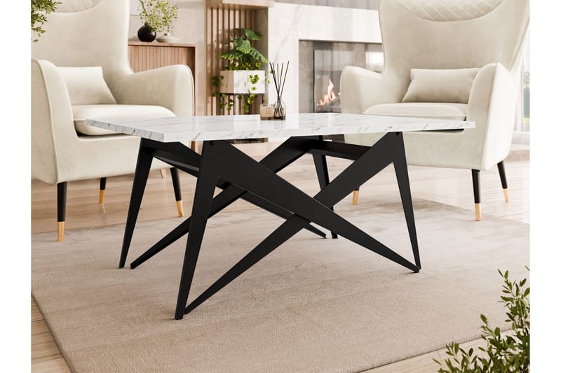 Seyloren Sofabord 90 cm - Sort/Hvid - Møbler - Borde - Sofabord