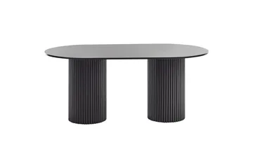 Sheridan Ovalt Spisebord 180 cm i Træ - Sort - Møbler - Borde - Spisebord og køkkenbord