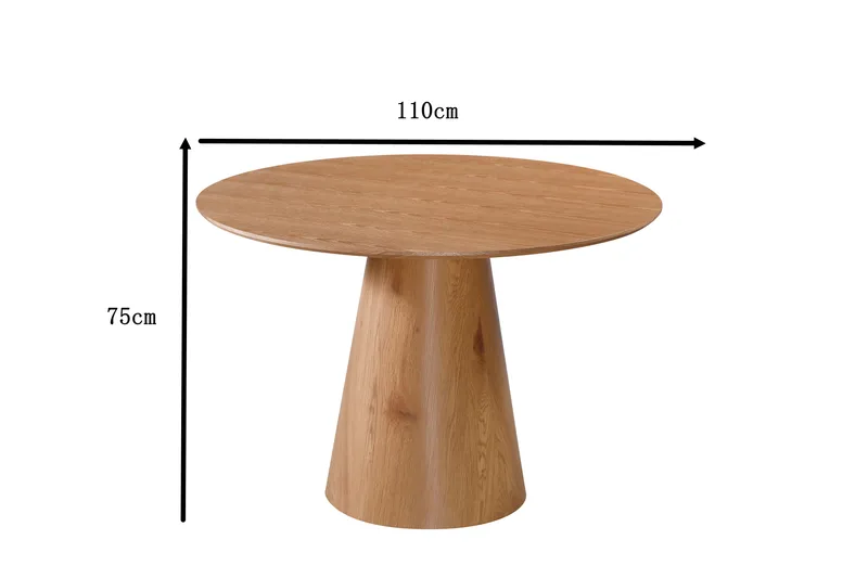 Siena Lille rundt spisebord 110 cm finér - Eg - Møbler - Borde - Spisebord og køkkenbord