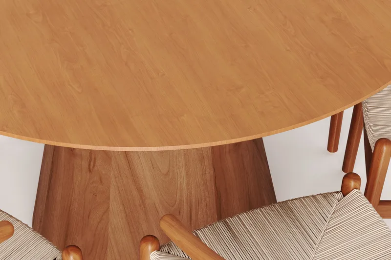 Siena Matgruppe rund 130 cm Eg med 6 Dastoori-spisestole - Eg - Møbler - Borde - Spisebordssæt