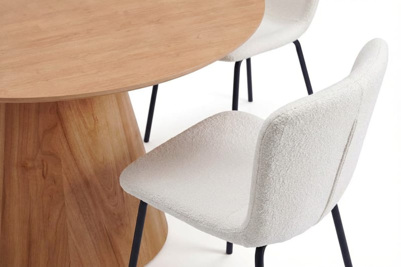 Siena Matgruppe rund 130 cm Eg med 6 Katy-spisestole - Eg - Møbler - Borde - Spisebordssæt