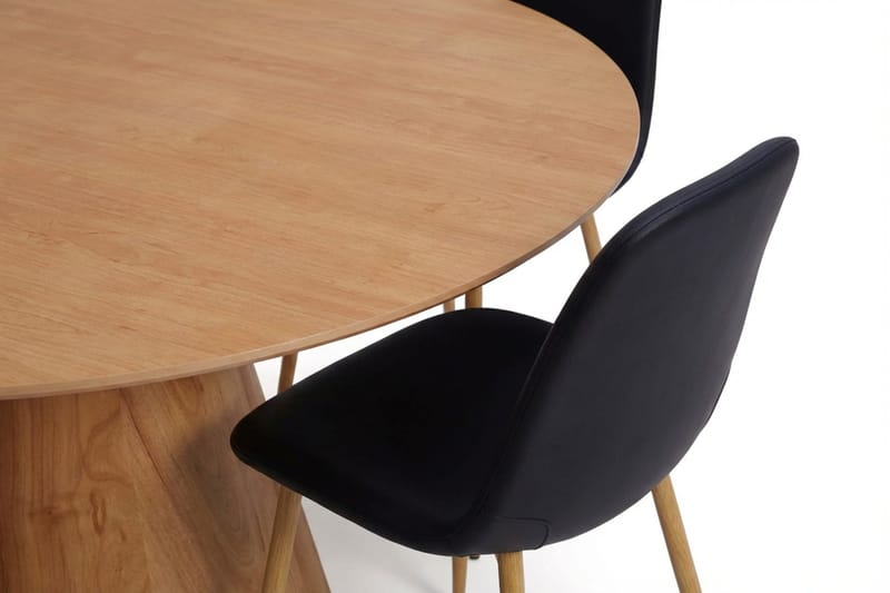 Siena Matgruppe rund 130 cm Eg med 6 Nibe-spisestole - Eg - Møbler - Borde - Spisebordssæt