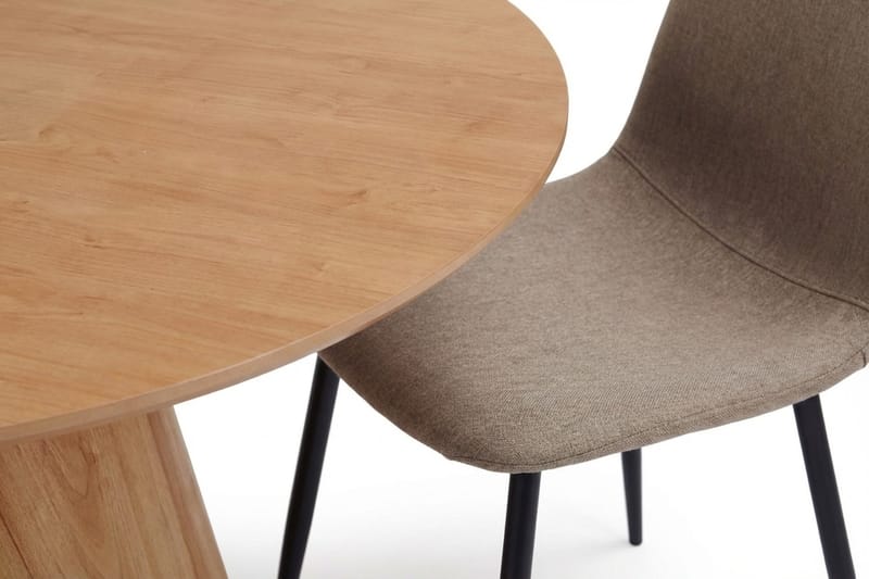 Siena Matgruppe rund 130 cm Eg med 6 Nibe-spisestole - Eg - Møbler - Borde - Spisebordssæt