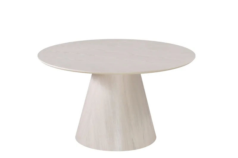 Siena Rundt Spisebord 130 cm, Hvidvasket