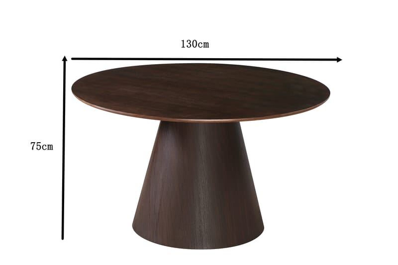 Siena Rundt Spisebord 130 cm - Røget eg - Møbler - Borde - Spisebord og køkkenbord