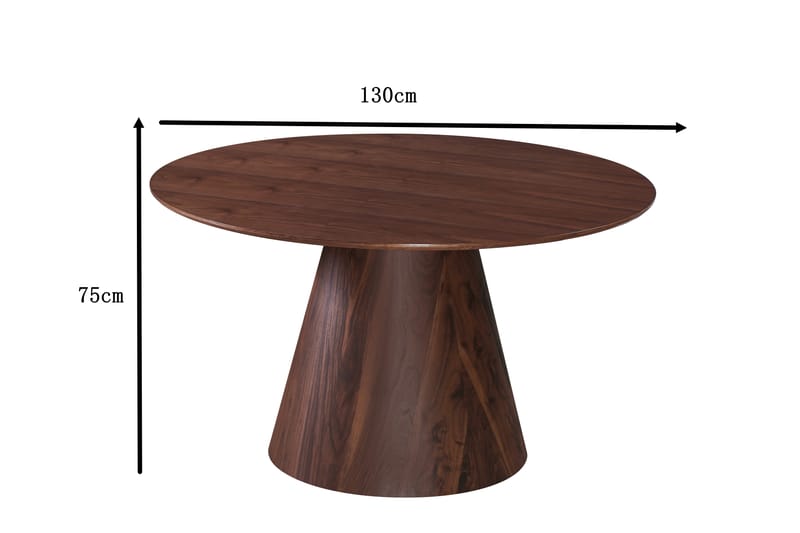 Siena Rundt Spisebord 130 cm - Valnød - Møbler - Borde - Spisebord og køkkenbord