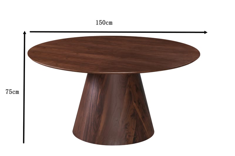 Siena Rundt Spisebord 150 cm - Valnød - Møbler - Borde - Spisebord og køkkenbord