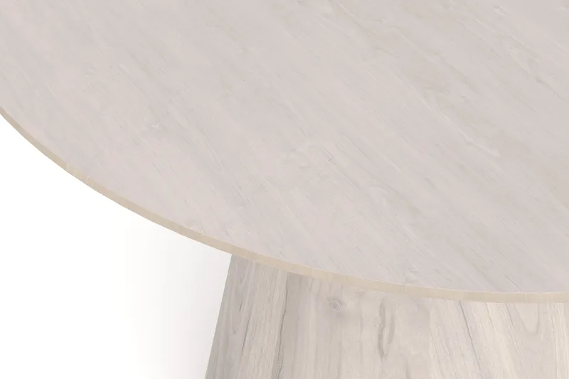 Siena Spisebord Rundt 130 cm Finér - Hvidpigmenteret - Møbler - Borde - Spisebord og køkkenbord