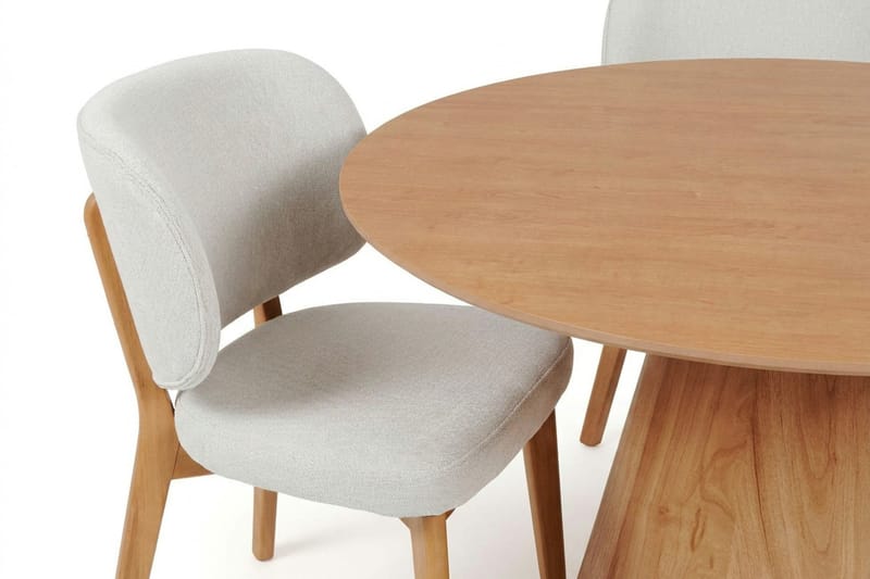 Siena spisegruppe 130 cm rund i eg med 6 Eira-spisestole - Eg - Møbler - Borde - Spisebordssæt